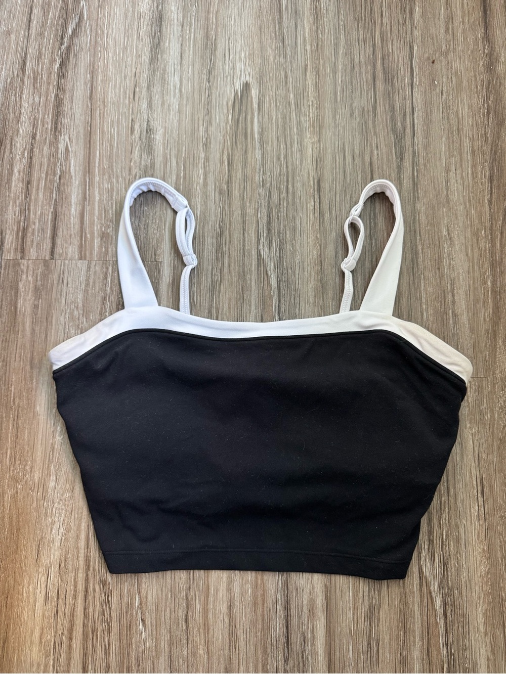 Abercrombie & Fitch Black Bandeau Bralette with White Trim
